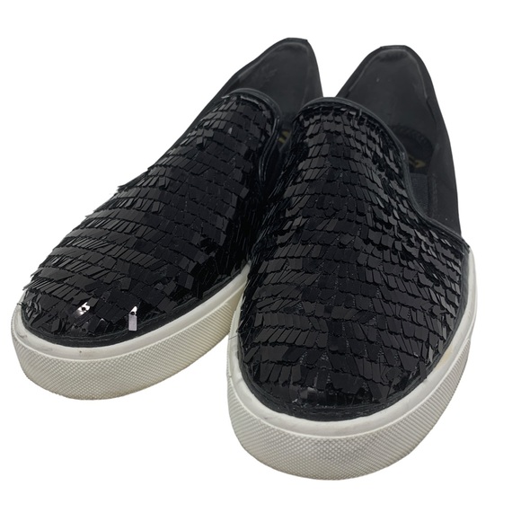 Sam Edelman Elton Black Sequin Slip-On Sneakers Loafers Size 8.5 - Picture 3 of 9